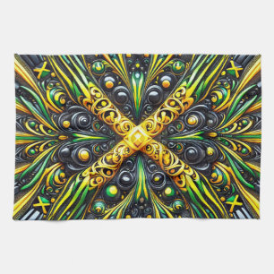 Kökshandduk med Jamaican Färg Design