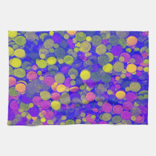 Kökshandduk med Lila Gult Abstract Design