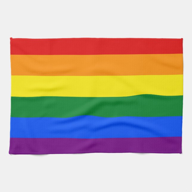 Kökshandduk med Rainbow LGBT-Pride Flagga (Horisontell)