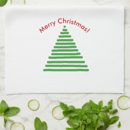 Kökshandduk - Styliserad Träd med böjd text