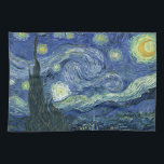 Kökshandduk Vincent Van Gogh för Starry natt<br><div class="desc">Kökshandduk Vincent Van Gogh för Starry natt.  Gör en unik och hållbar gåva för någon Van Gogh älskare.</div>