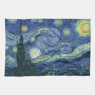Kökshandduk Vincent Van Gogh för Starry natt
