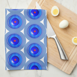 Kökshanddukar - Concentric Circles in Blue