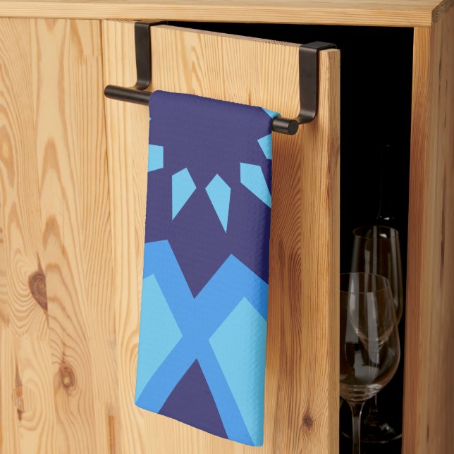 Kökshanddun för marockansk blå Mönster Kökshandduk (Thirds Fold)