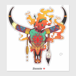 Kokskalle med färg klistermärken