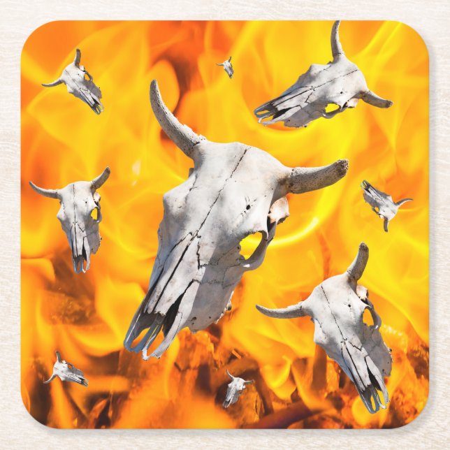 Kokskalle och brand underlägg papper kvadrat (Framsidan)