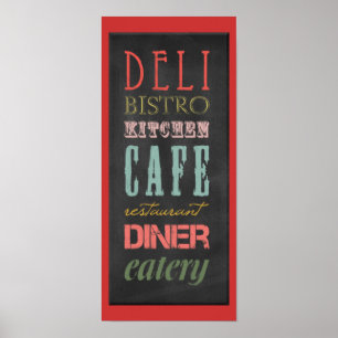 kökskartong KITCHEN RESTAURANT DELI CAFE BI Poster