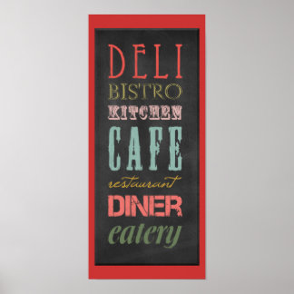 kökskartong KITCHEN RESTAURANT DELI CAFE BI Poster