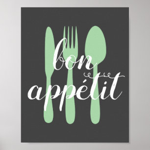 Köksköket, ord art modern stil poster