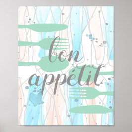 Köksköket, ord art modern stil poster