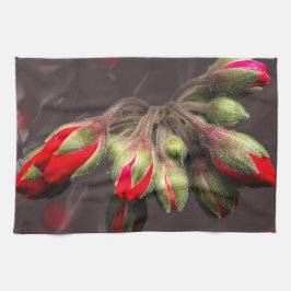 Kökskorn Bloom Red and Mörk Kökshandduk
