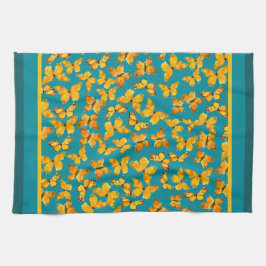 Kökskorn eller Tea Towel, Golden Butterflies Kökshandduk