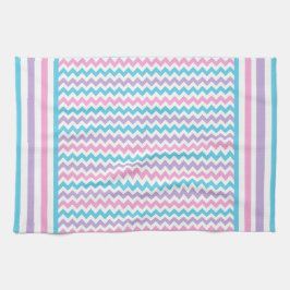 Kökskorn eller Tea Towel, Multifärgad Chevrons Kökshandduk