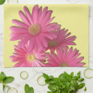 Kökskorn - Mörk Rosa Gerbera Daisy Kökshandduk