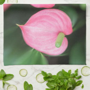 Kökskorn - Rosa Anthurium-Twillingar Kökshandduk