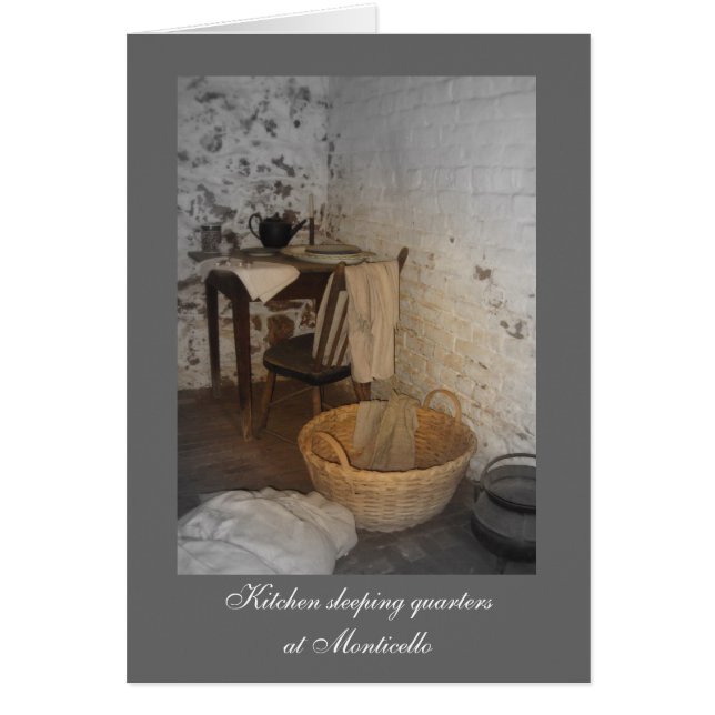 Kökskvarter i Monticello Hälsningskort (Framsidan)