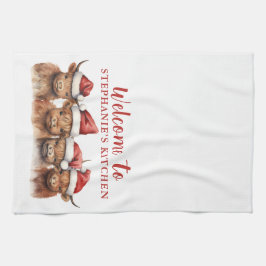 Kökslägenskap för släktet Highland Cow Kökshandduk