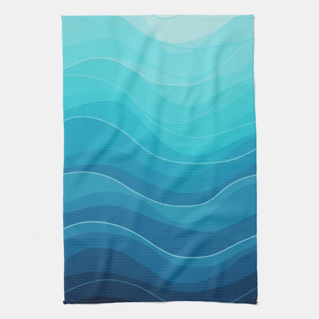 Kökslinne i Ocean Blue, Kökslinne Kökshandduk (Vertikal)