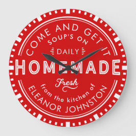 Kökslussen Homemade Retro Anpassningsbar Färg och  Stor Klocka