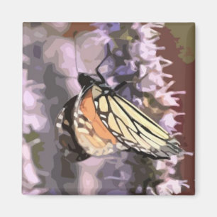 Köksmagnet med fjäril på hyssoppblomma magnet