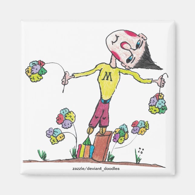 Köksmagneter med tecknad magnet (Framsidan)