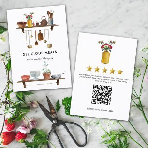 Köksmålets Catering - granskningsbegäran QR-kod Visitkort