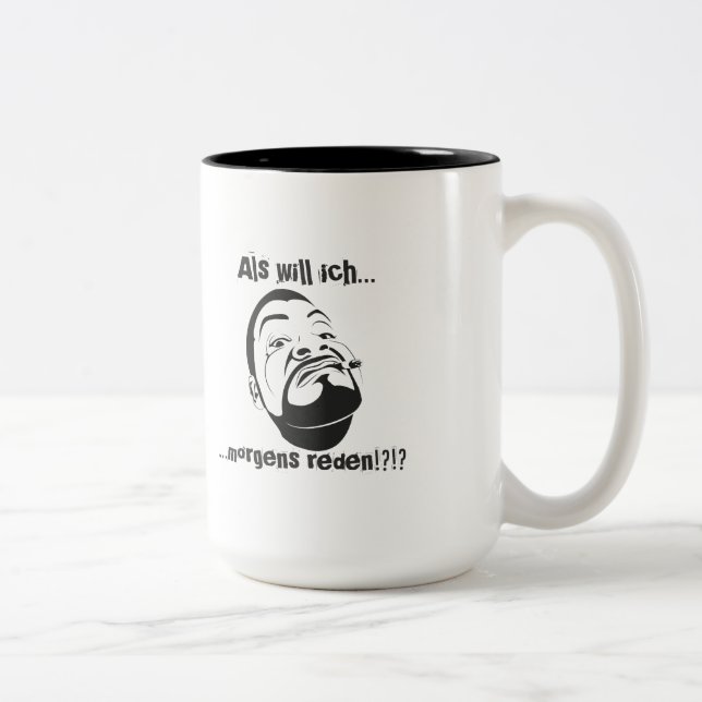 Koksmannen på morgonen Två-Tonad mugg (Höger)
