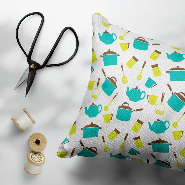 Köksmaterial, köksartiklar, köksartiklar, köksarti prydnadskudde (Skapare uppladdad)