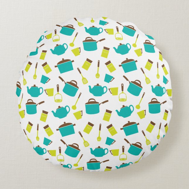 Köksmaterial, köksartiklar, köksartiklar, köksarti rund kudde (Framsidan)