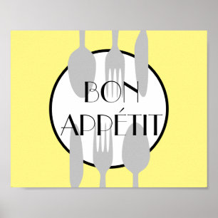Köksmatta citerar djärv modern chic poster