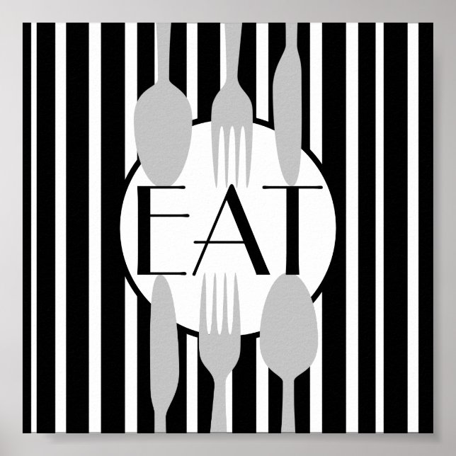 Köksmatta citerar djärv modern chic poster (Framsidan)