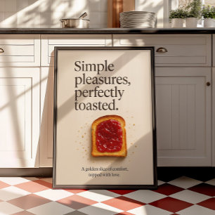 Köksminimalistare för Trendig av mat Poster