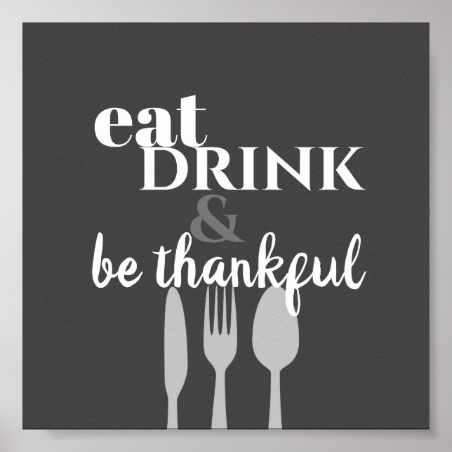 köksocitat ord art modern stil äter poster (Framsidan)