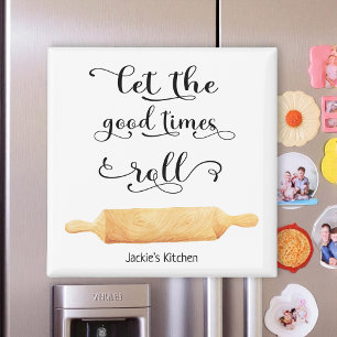 Köksoffert Funny Black White Typography Magnet