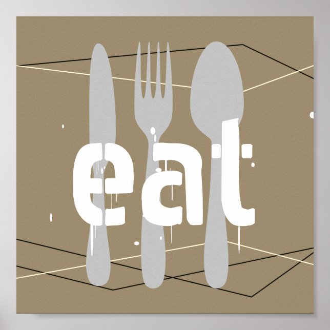 köksoffert poster ät ord art (Framsidan)