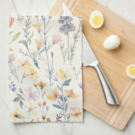 Köksomhängsduk med vilda blommor kökshandduk