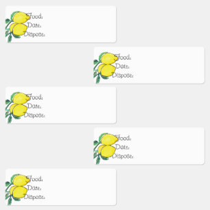 Köksorganisationen Lemon Food Labels Klistermärke