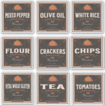 Kökspaneletikett Ange 2 Vintagars Mörk Papper