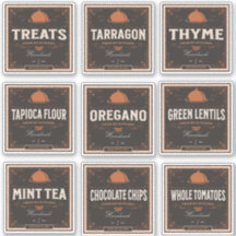 Kökspaneletikett Ange 3 Vintagars Mörk Papper