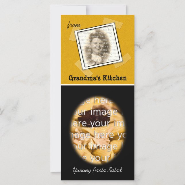 Köksreceptkort för mormor (Framsida)