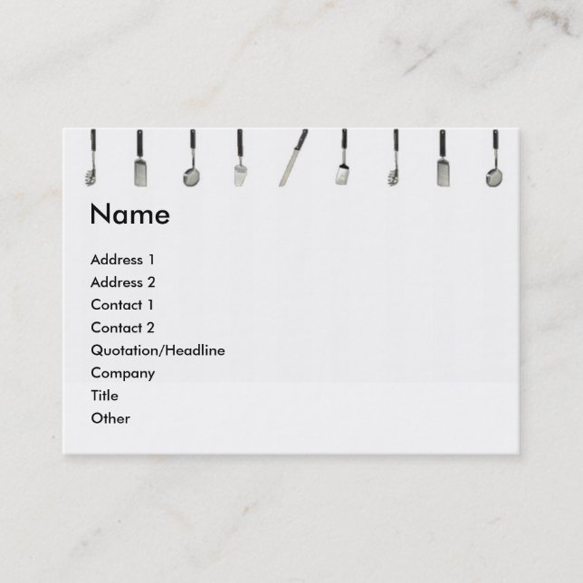 Köksredskap Profilkort Visitkort (Framsida)