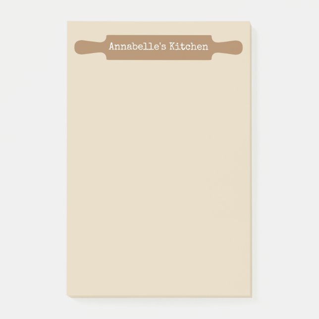 Köksrullningsstift för personlig anpassning post-it block (Framsida)