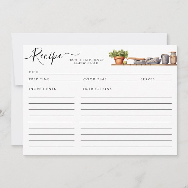 Köksskyddskåp för vattenfärg - kuvert - Utensils - (Framsida)