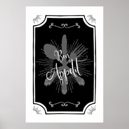 Köksskylt - Bon Appetit Poster