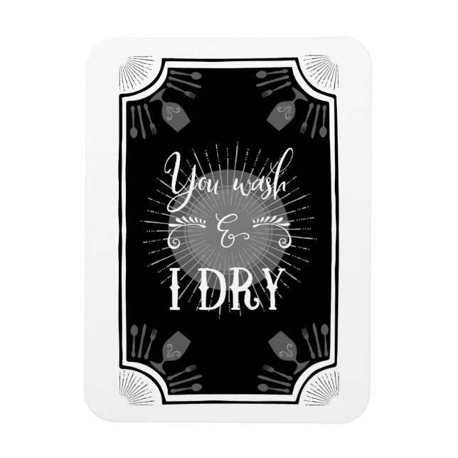 Köksskylt - du tvättar och torkar magnet (Vertikal)