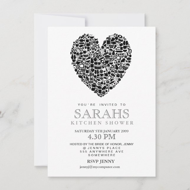 Kökstea Möhippa Party Inbjudan (Framsida)