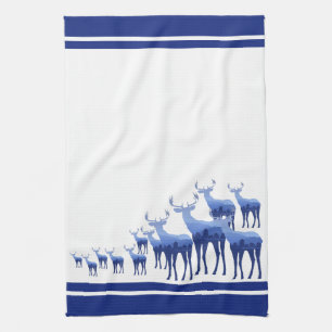 Kökstorn Towel-Blue Hjort/Elk Kökshandduk