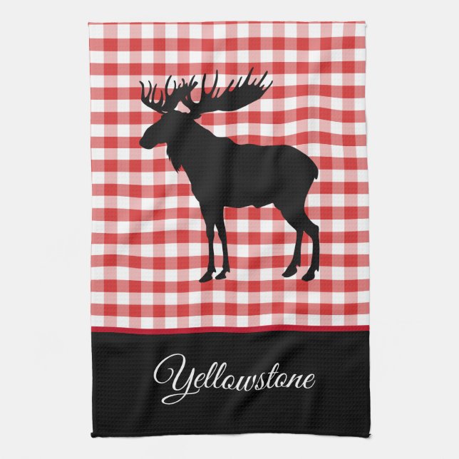 Kökstorn Towel-Yellowstone Moose Kökshandduk (Vertikal)