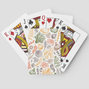 Köksträdgård Vegetable Mönster Casinokort
