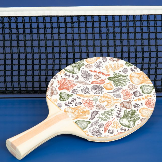 Köksträdgård Vegetable Mönster Pingisracket (Insitu)